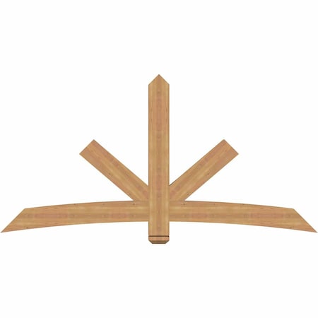 Ekena Millwork Alberta Smooth Timber Gable Bracket, Western Red Cedar, 84"W x 42"H x 3 1/2"D x 5 1/2"F, 12/12 Pitch GBW084X42X0406ALB00SWR